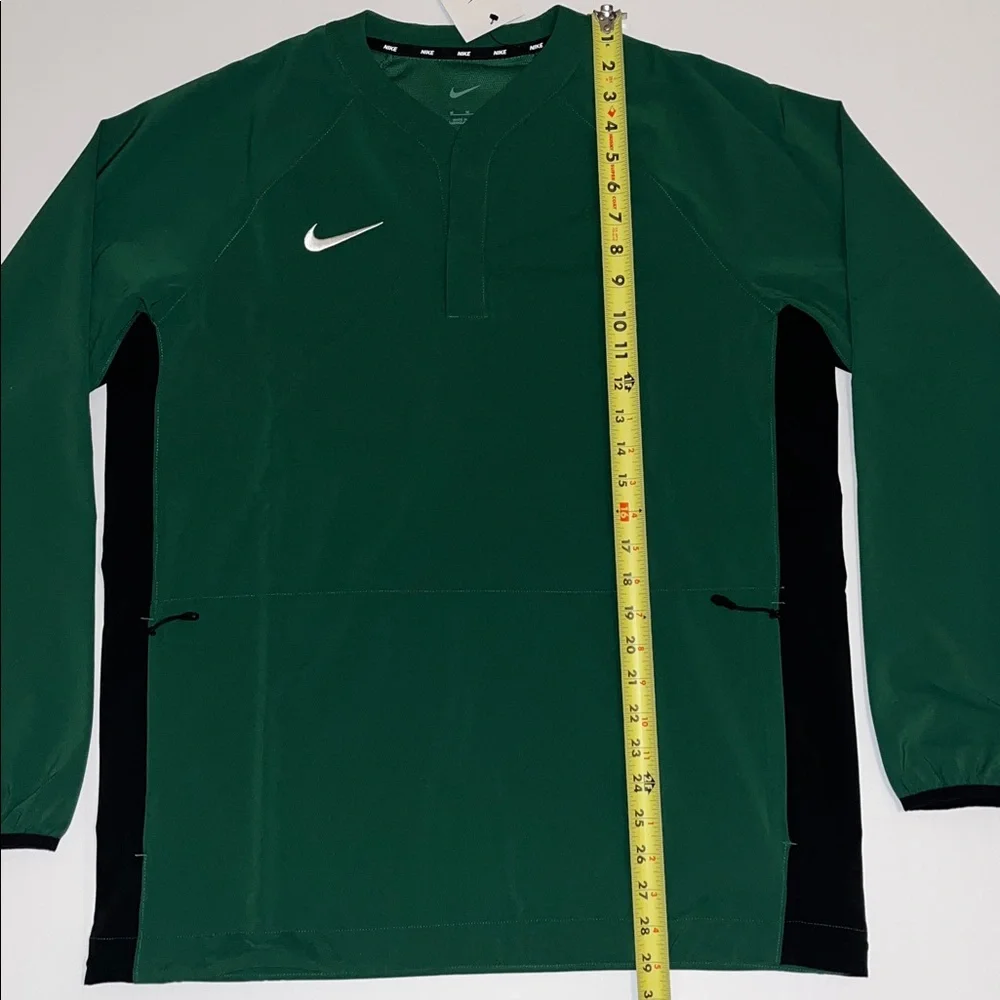 Nike Baseball Shirt Mens M Long Sleeve  Batting Cage Coaches top  DO9174 green